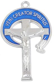 cruz de la renovacion carismatica azul